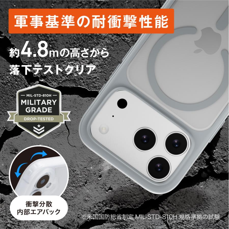 MAGEASY iPhone 17 ケース ショルダー ストラップ 付 クリア MagSafe
