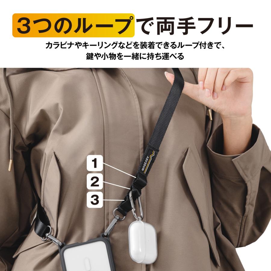 MAGEASY iPhone 17 Pro ケース クリア ショルダー ストラップ MagSafe