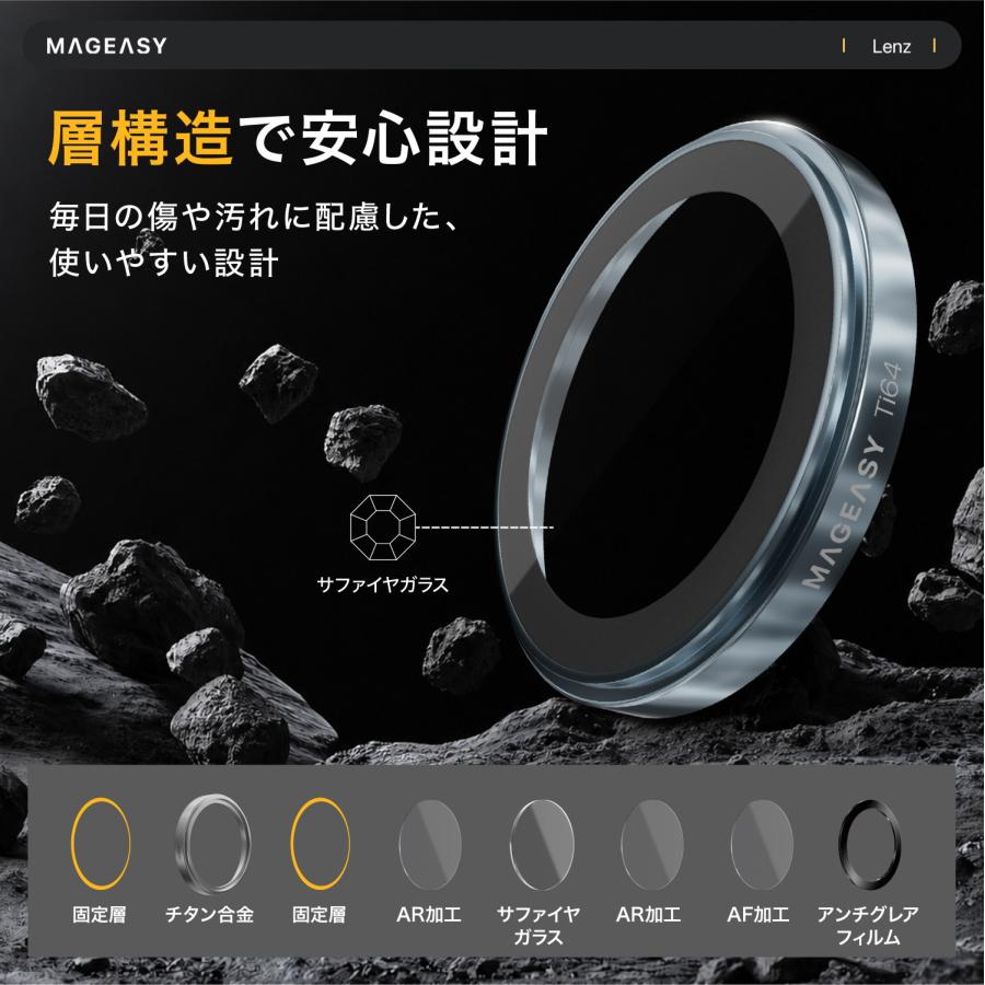 MAGEASY iPhone 17 Pro Max iPhone17Pro カメラ保護 フィルム カメラ