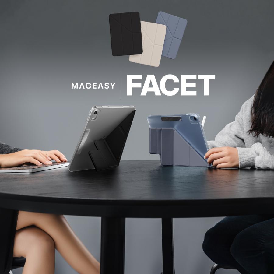 MAGEASY iPad 10世代 A16 ケース スタンド 機能付 軽量 半 透明 耐衝撃