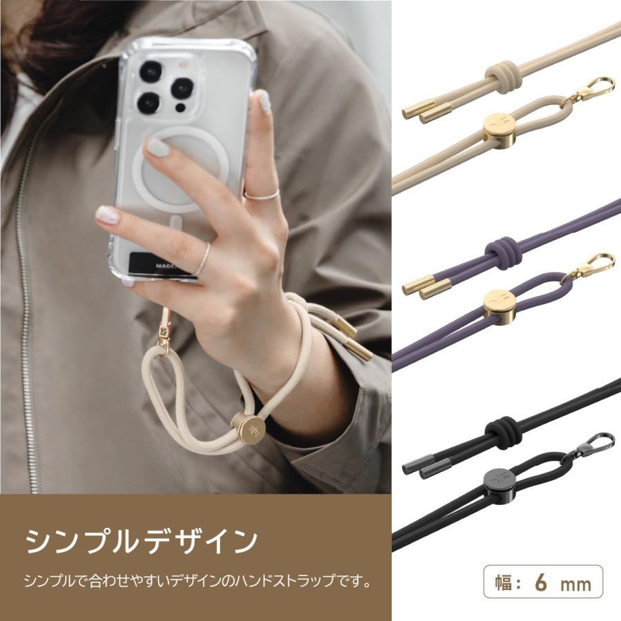 MAGEASY スマホストラップ 手首 紐 スマホ 携帯 ストラップ 長さ調節