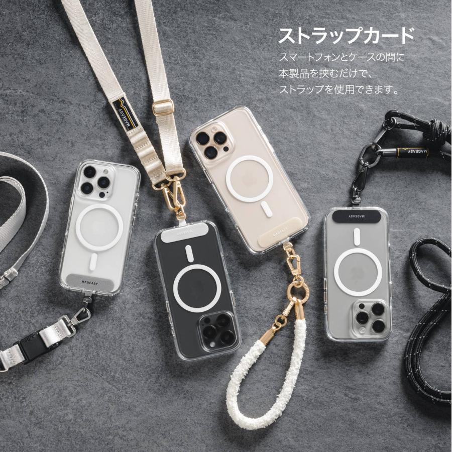 MAGEASY スマホ ショルダー ストラップホルダー 360度 回転 切れない