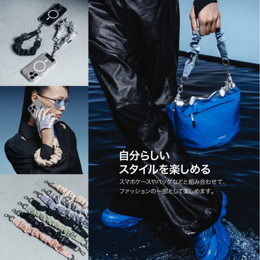 MAGEASY スマホ ストラップ 切れない ホルダー カラビナ 付 落下防止