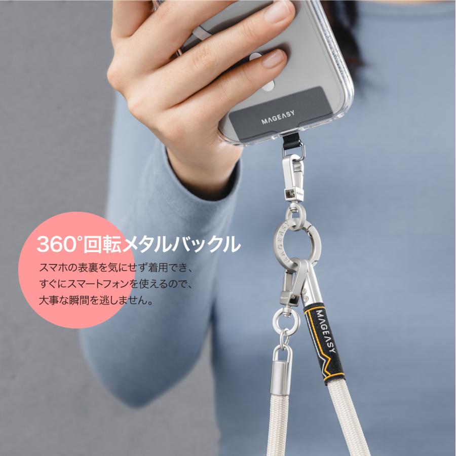 MAGEASY スマホ ストラップ ちぎれない ホルダー 付 落下防止 手首