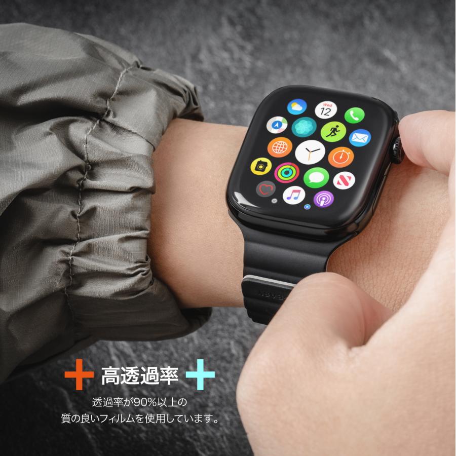 MAGEASY Apple Watch 11 フィルム 画面 保護フィルム 簡単 貼付け 