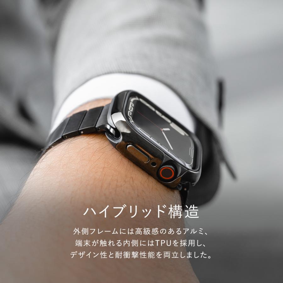 MAGEASY Apple Watch 45mm ケース 米軍 MIL規格 耐衝撃 アルミ TPU