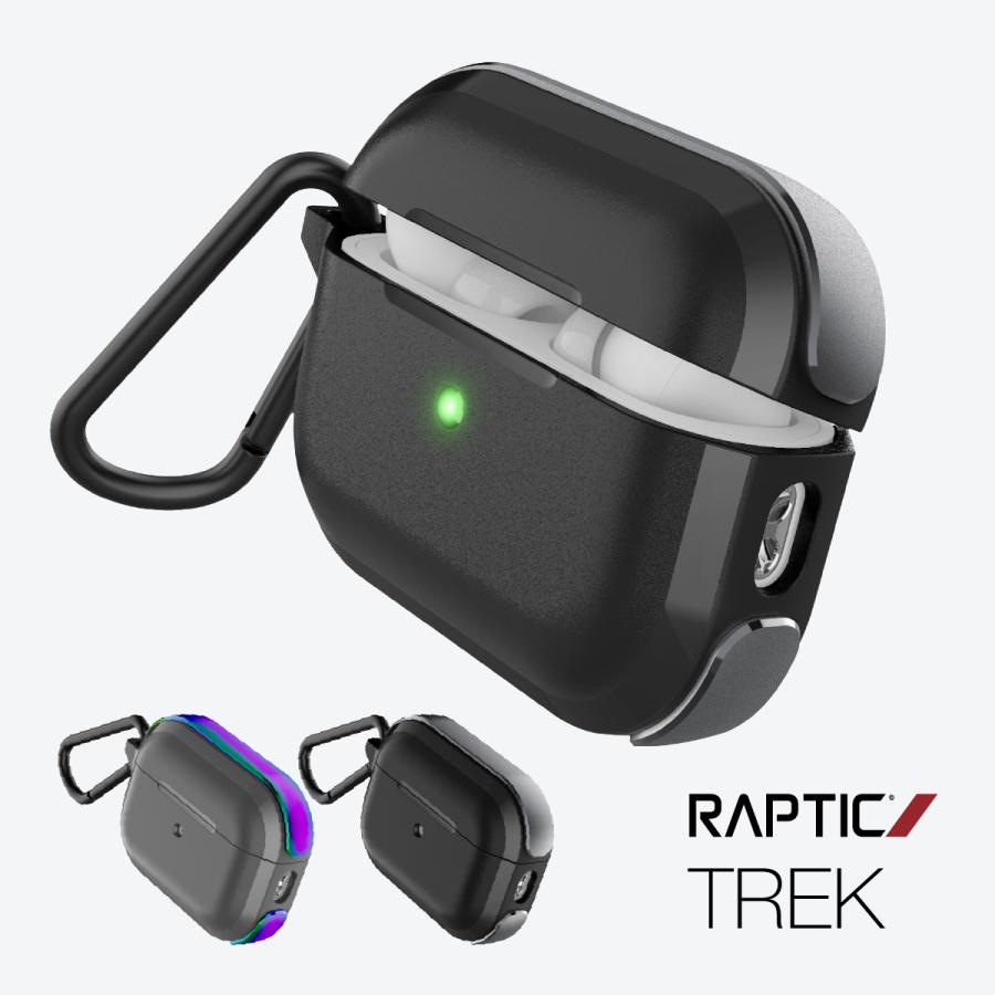 AirPods Pro2 ケース 耐衝撃 カラビナ 付 衝撃 吸収 アルミ PC カバー AirPodsPro2 エアポッズプロ2 第2世代 MQD83J/A MTJV3J/A 対応 RAPTIC Trek | RAPTIC
