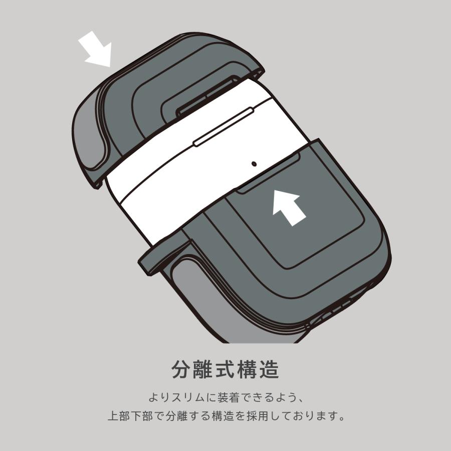 AirPods Pro2 ケース 耐衝撃 カラビナ 付 衝撃 吸収 アルミ PC カバー AirPodsPro2 エアポッズプロ2 第2世代 MQD83J/A MTJV3J/A 対応 RAPTIC Trek | RAPTIC | 04