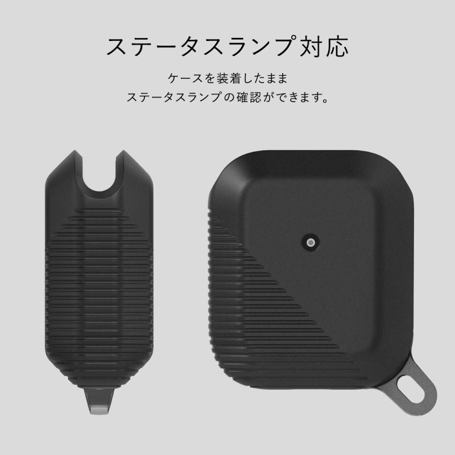 AirPods ケース 耐衝撃 薄型 シリコン ソフト カバー落下防止 カラビナ リール 付属 衝撃吸収 保護 ケースカバー エアーポッズ エアーポッツ 対応 Raptic Radius | RAPTIC | 04