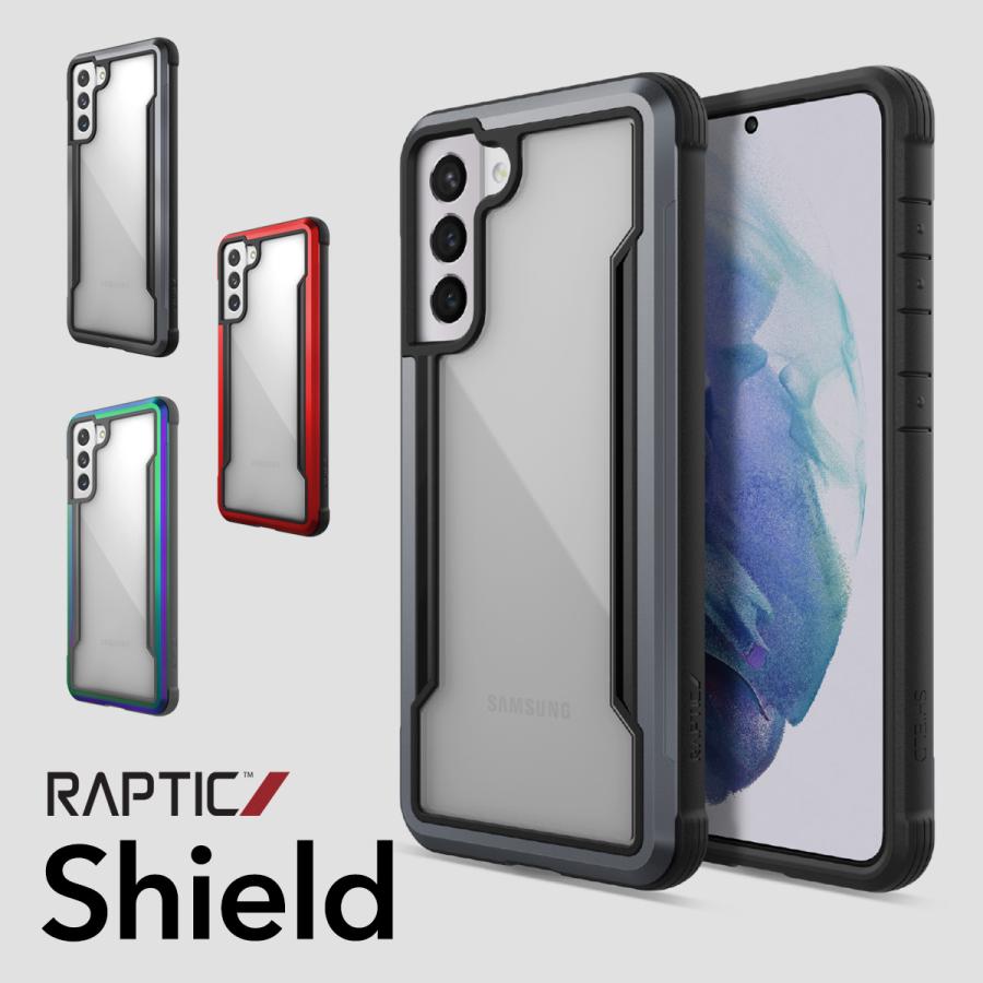 Galaxy S21 Plus 5G ケース 耐衝撃 米軍 MIL 規格 クリア 衝撃 吸収 透明 抗菌 アルミ カバーSamsung GalaxyS21+ ギャラクシーS21+ SCG10 対応 Raptic Shield | RAPTIC