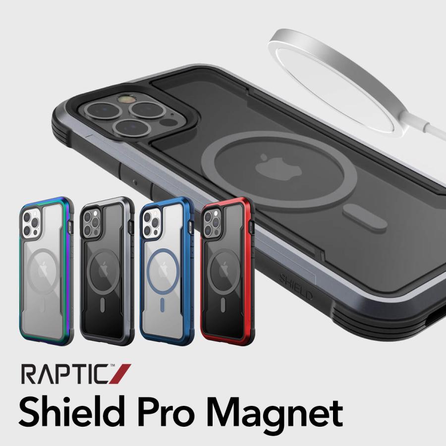 iPhone12 Pro Max ケース MagSafe マグセーフ OK 耐衝撃 米軍 MIL 規格 クリア アルミ カバーiPhone12ProMax アイフォン12ProMax 対応 RAPTIC Shield Pro Magnet | RAPTIC
