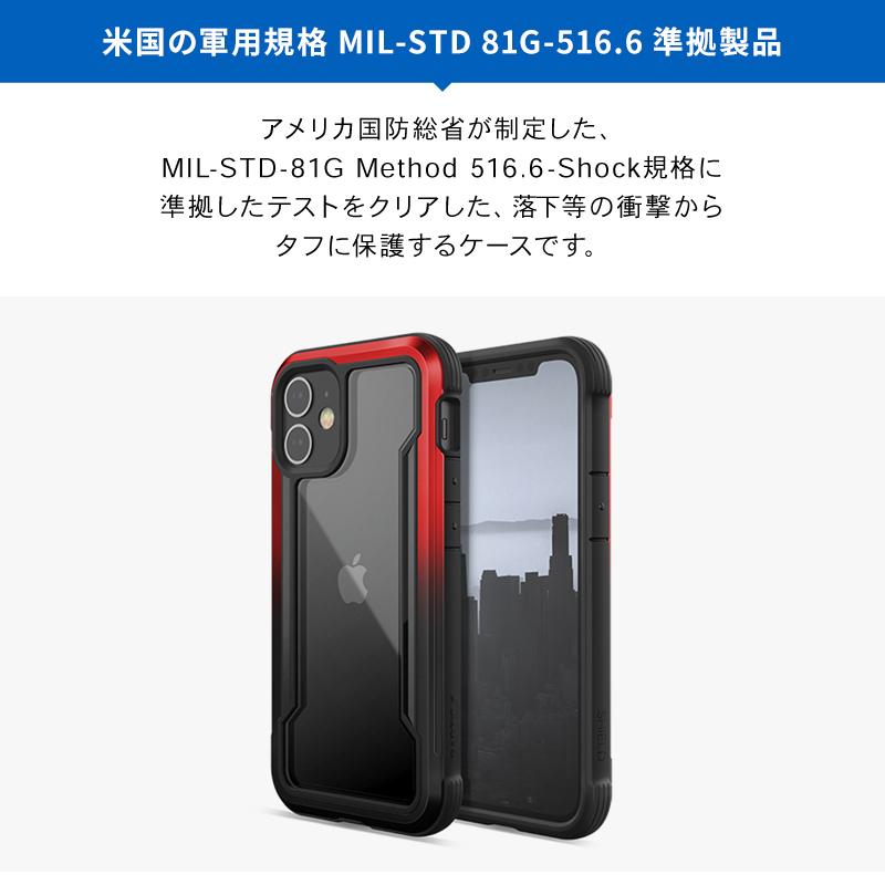 RAPTIC iPhone12mini ケース 耐衝撃 クリア 米軍 MIL 規格 携帯ケース