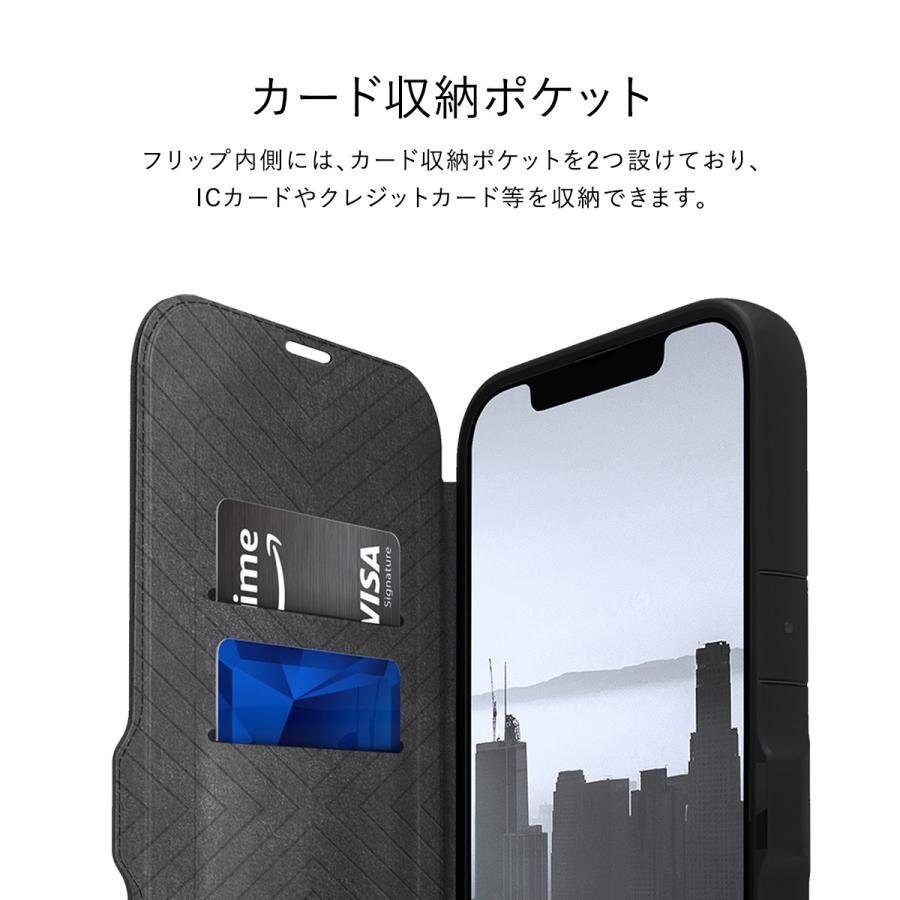 iPhone13 ケース 手帳型 米軍 MIL規格 クリア カード 入れ 2枚 手帳 スマホケース レザー 手帳型ケース カバー iPhone 13 アイフォン13 対応 RAPTIC Urban Folio | RAPTIC | 03