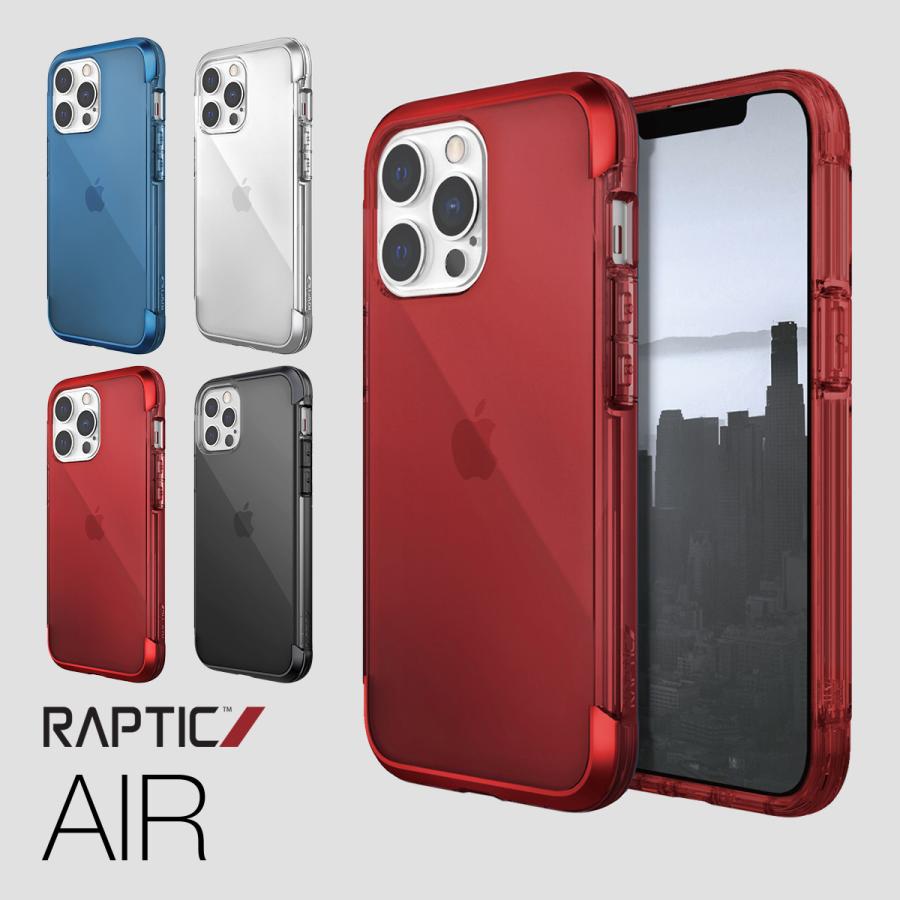 iPhone13Pro ケース 米軍 MIL規格 クリア 透明 薄型 スマホケース 耐衝撃 アルミ 抗菌 クリアケース カバー iPhone 13 Pro アイフォン13プロ 対応 RAPTIC Air | RAPTIC