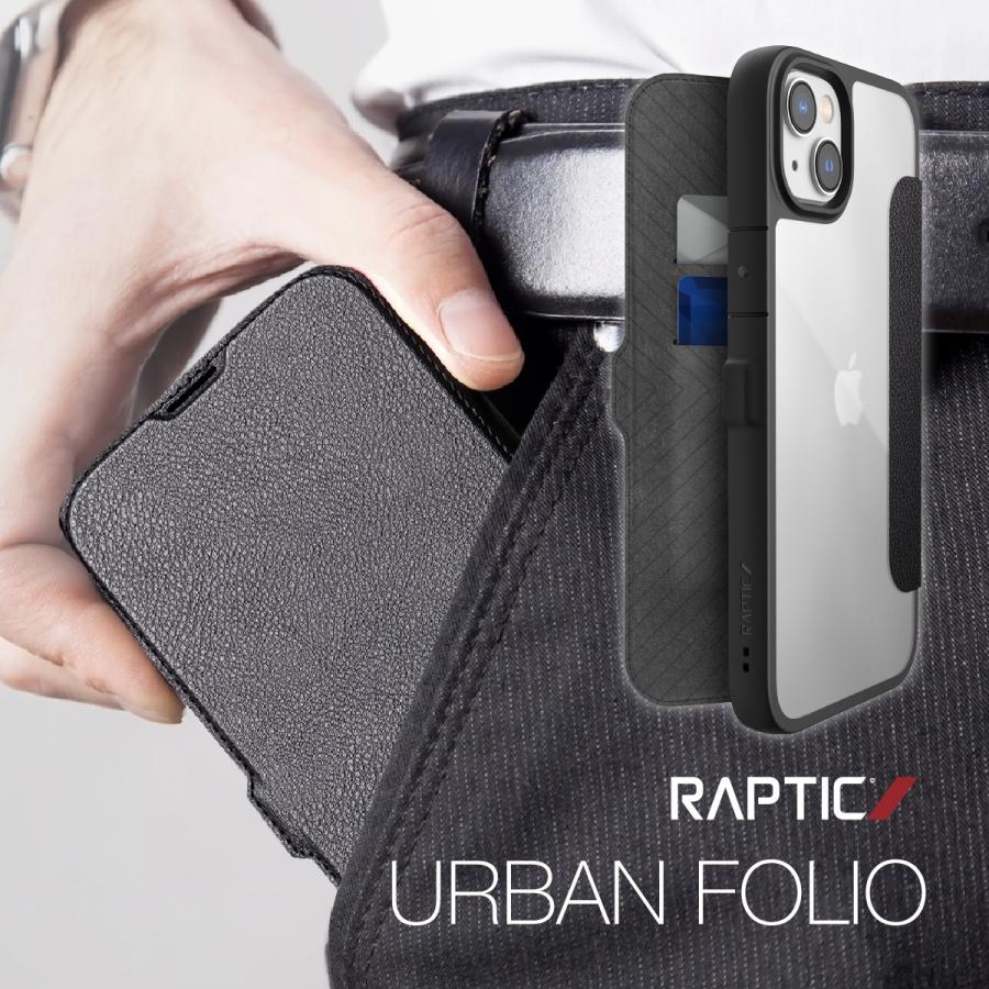 RAPTIC iPhone15Plus ケース 手帳型ケース カード 収納 合皮 米軍MIL