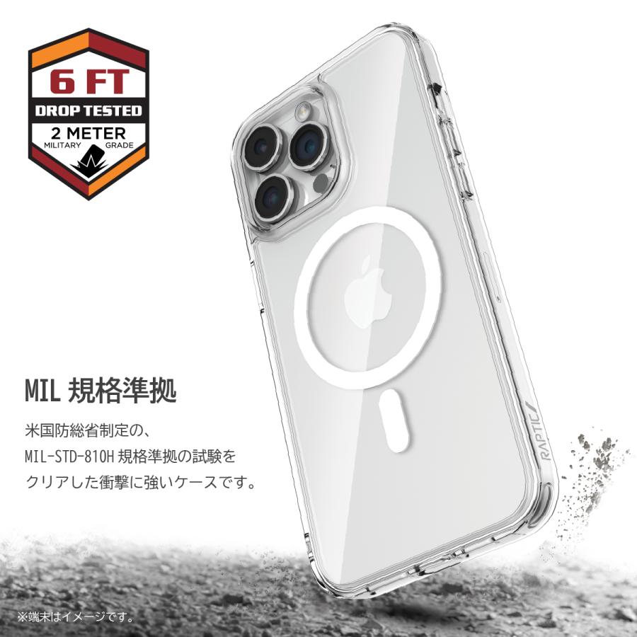 iPhone15ProMax ケース Magsafe 対応 米軍 MIL規格 クリア 耐衝撃 透明 薄型 カバー iPhone15 ProMax アイフォン15 プロマックス 対応 RAPTIC Crystal MagSafe | RAPTIC | 02