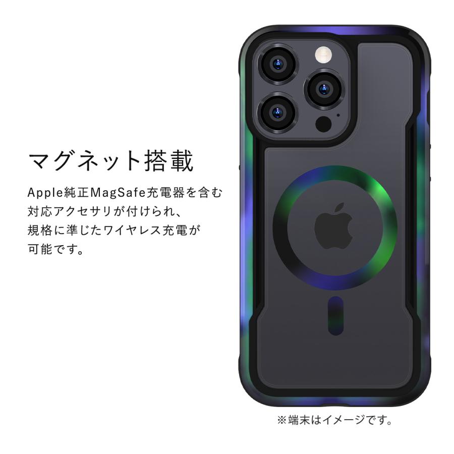 iPhone15 ケース Magsafe 対応 米軍 MIL規格 クリア 耐衝撃 グラデーション カバー Apple iPhone 15 アイフォン15 対応 RAPTIC Shield 2.0 MagSafe | RAPTIC | 01
