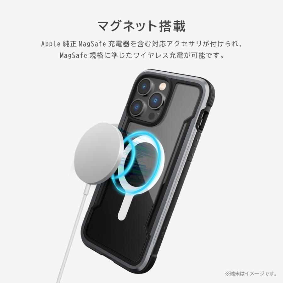 iPhone15 ケース Magsafe 対応 米軍 MIL規格 クリア 耐衝撃 アルミ フレーム カバー Apple iPhone 15 アイフォン15 対応 RAPTIC Shield MagSafe | RAPTIC | 01