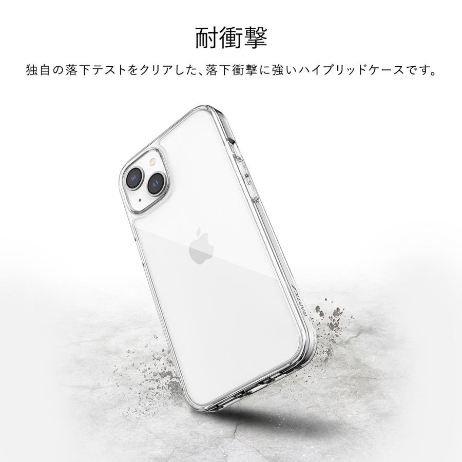 RAPTIC iPhone15 ケース 耐衝撃 米軍MIL規格 クリア 衝撃吸収 薄型