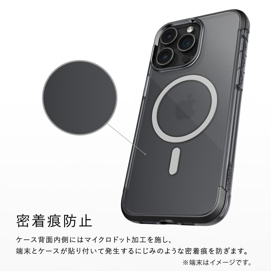 iPhone15Pro ケース Magsafe 対応 米軍 MIL規格 クリア 耐衝撃 アルミ フレーム カバー Apple iPhone15 Pro アイフォン15 プロ 対応 RAPTIC Air MagSafe | RAPTIC | 05
