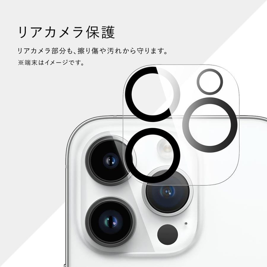 RAPTIC iPhone15Pro ケース ガラスフィルム カメラ保護フィルム 3点
