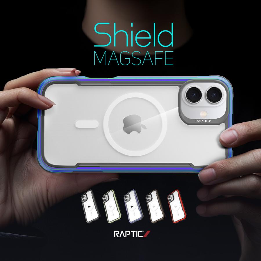 iPhone 16 Plus ケース クリア MagSafe 対応 耐衝撃 米軍 MIL規格 スマホケース アルミ フレーム iPhone16Plus アイフォン16 プラス 対応 RAPTIC Shield MagSafe | RAPTIC