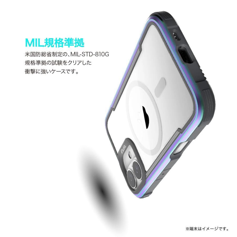 iPhone 16 Plus ケース クリア MagSafe 対応 耐衝撃 米軍 MIL規格 スマホケース アルミ フレーム iPhone16Plus アイフォン16 プラス 対応 RAPTIC Shield MagSafe | RAPTIC | 02