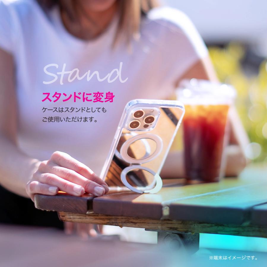 iPhone 16 Plus ケース クリア マグセーフ 対応 耐衝撃 ストラップホール スタンド 付 スマホケース iPhone16Plus 対応 RAPTIC Air Stand Mirror MagSafe | RAPTIC | 01