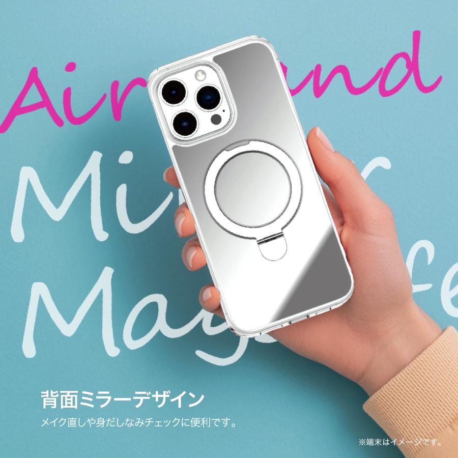 iPhone 16 Plus ケース クリア マグセーフ 対応 耐衝撃 ストラップホール スタンド 付 スマホケース iPhone16Plus 対応 RAPTIC Air Stand Mirror MagSafe | RAPTIC | 02