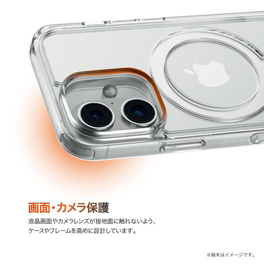 iPhone 16 Plus ケース クリア マグセーフ 対応 耐衝撃 ストラップホール スタンド 付 スマホケース iPhone16Plus 対応 RAPTIC Air Stand MagSafe | RAPTIC | 05