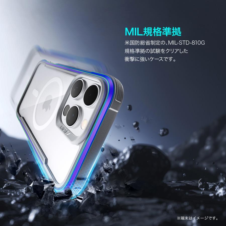 iPhone 16 Pro Max ケース クリア MagSafe 対応 耐衝撃 MIL規格 スマホケース アルミ フレーム iPhone16ProMax アイフォン16 ProMax 対応 RAPTIC Shield MagSafe | RAPTIC | 02