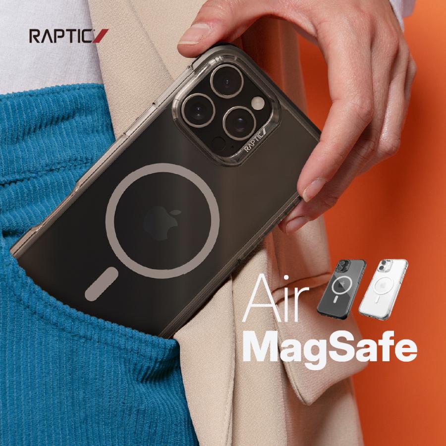 iPhone 16 ケース MagSafe 対応 耐衝撃 米軍 MIL規格 クリア 耐衝撃ケース アルミ フレーム Apple iPhone16 アイフォン 16 対応 RAPTIC Air MagSafe | RAPTIC
