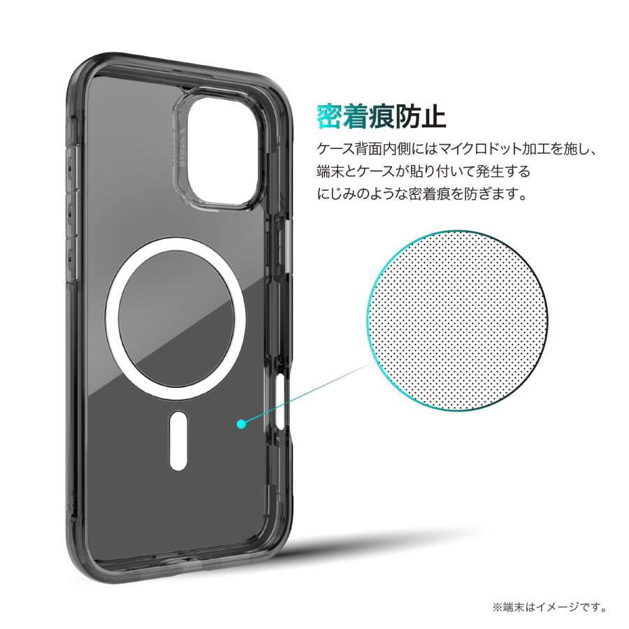 iPhone 16 ケース MagSafe 対応 耐衝撃 米軍 MIL規格 クリア 耐衝撃ケース アルミ フレーム Apple iPhone16 アイフォン 16 対応 RAPTIC Air MagSafe | RAPTIC | 05