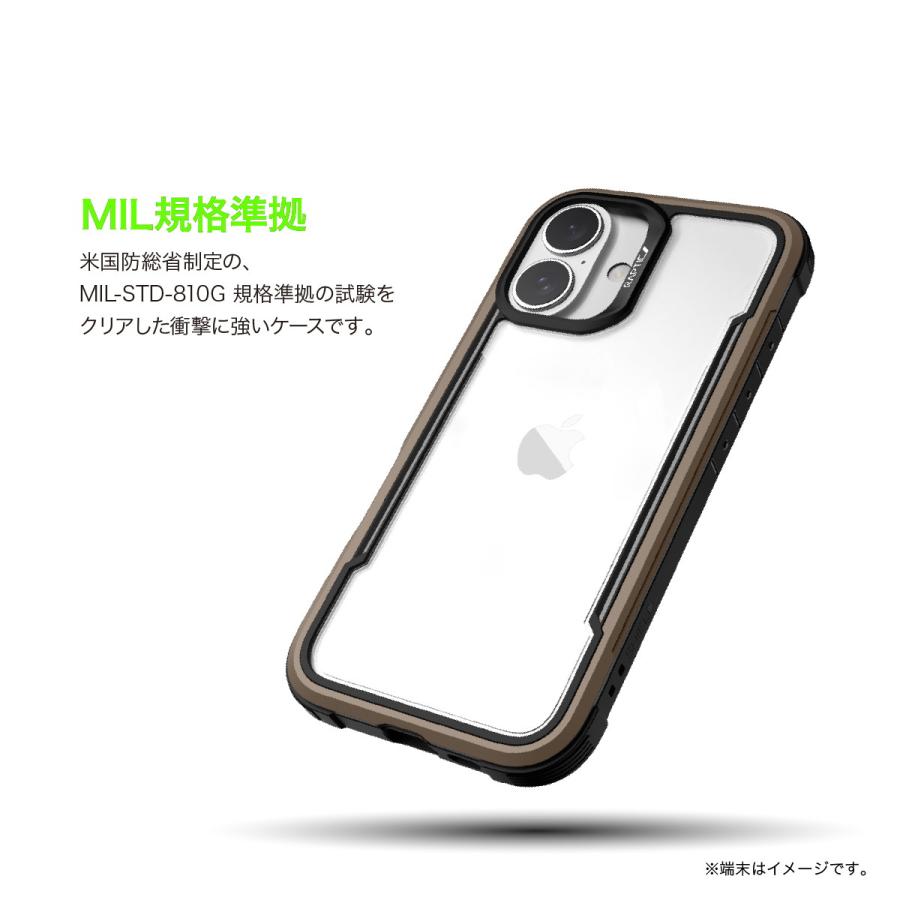RAPTIC iPhone 16 ケース クリア 耐衝撃 米軍MIL規格 スマホケース