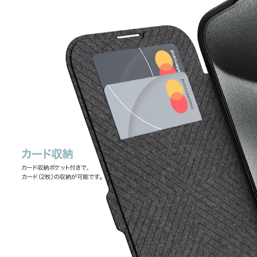 iPhone 16 ケース マグセーフ 対応 手帳型 耐衝撃 クリア カバー 背面 レザー カード 収納 手帳型ケース Apple iPhone16 対応 RAPTIC Urban Folio MagSafe | RAPTIC | 05