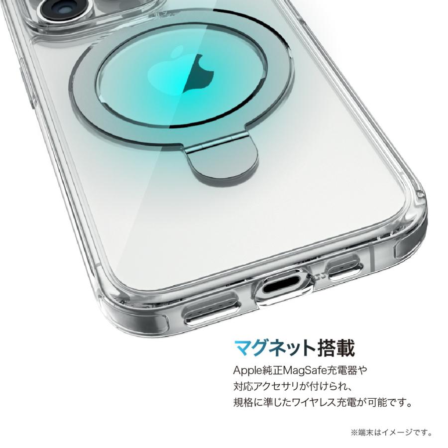 RAPTIC iPhone 16 ケース クリア マグセーフ 対応 耐衝撃 ストラップ