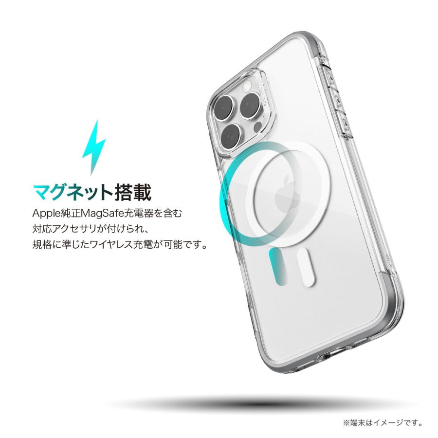 iPhone 16 Pro ケース MagSafe 対応 耐衝撃 米軍 MIL規格 クリア 耐衝撃ケース アルミ フレーム Apple iPhone16Pro アイフォン16 プロ 対応 RAPTIC Air MagSafe | RAPTIC | 01