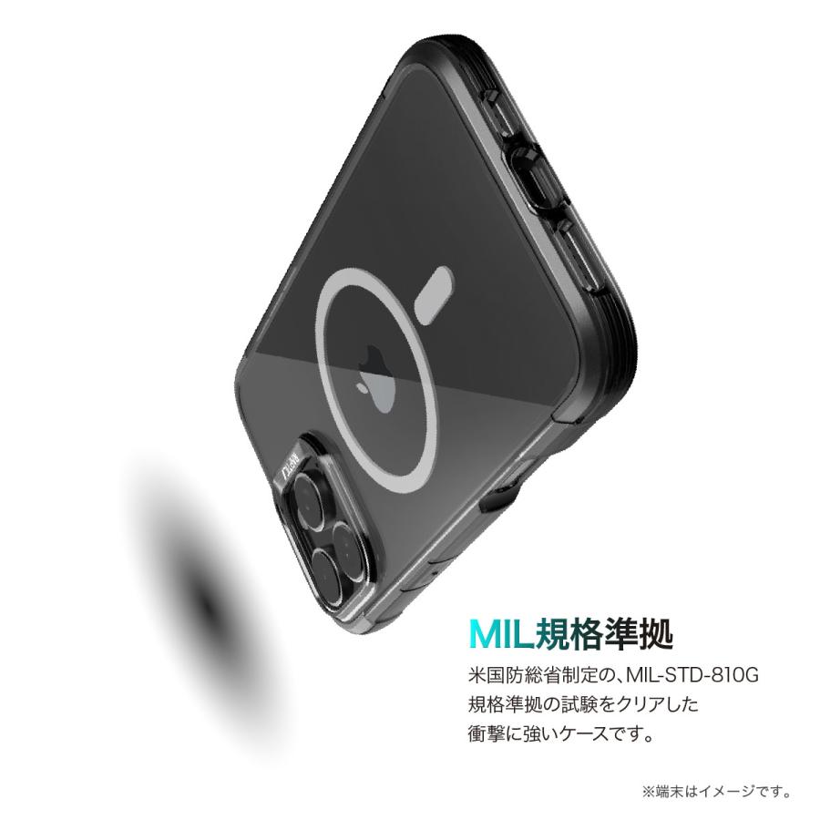 iPhone 16 Pro ケース MagSafe 対応 耐衝撃 米軍 MIL規格 クリア 耐衝撃ケース アルミ フレーム Apple iPhone16Pro アイフォン16 プロ 対応 RAPTIC Air MagSafe | RAPTIC | 02