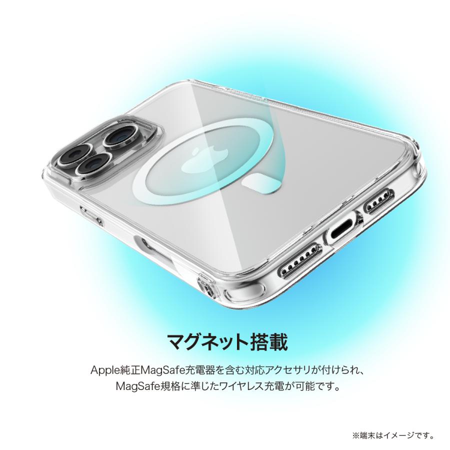 iPhone 16 Pro ケース MagSafe 対応 耐衝撃 米軍 MIL規格 クリア 耐衝撃ケース 透明 薄型 マグセーフ スマホケース iPhone16Pro 対応 RAPTIC Crystal MagSafe | RAPTIC | 01