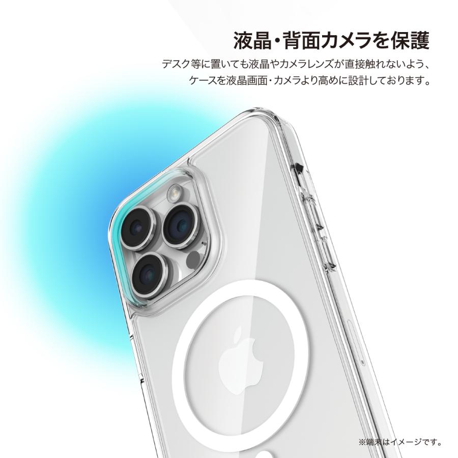 iPhone 16 Pro ケース MagSafe 対応 耐衝撃 米軍 MIL規格 クリア 耐衝撃ケース 透明 薄型 マグセーフ スマホケース iPhone16Pro 対応 RAPTIC Crystal MagSafe | RAPTIC | 05