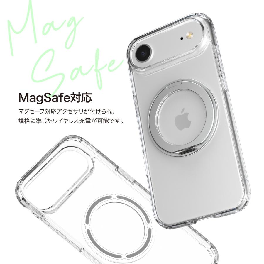 RAPTIC iPhone 17 Pro Max ケース クリア MagSafe 対応 リング