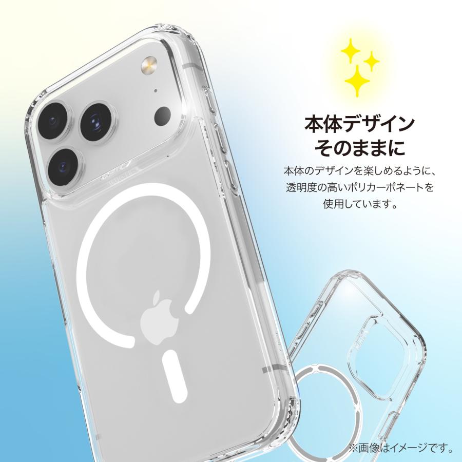 RAPTIC iPhone 17 Pro ケース MagSafe 対応 耐衝撃 クリア