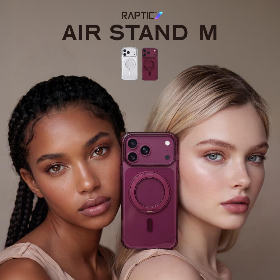 iPhone 18 Pro Max iPhone 17 Pro Max ケース MagSafe対応 回転 リング スタンド 耐衝撃 クリア スマホケース iPhone18 プロマックス 対応 Air Stand | RAPTIC