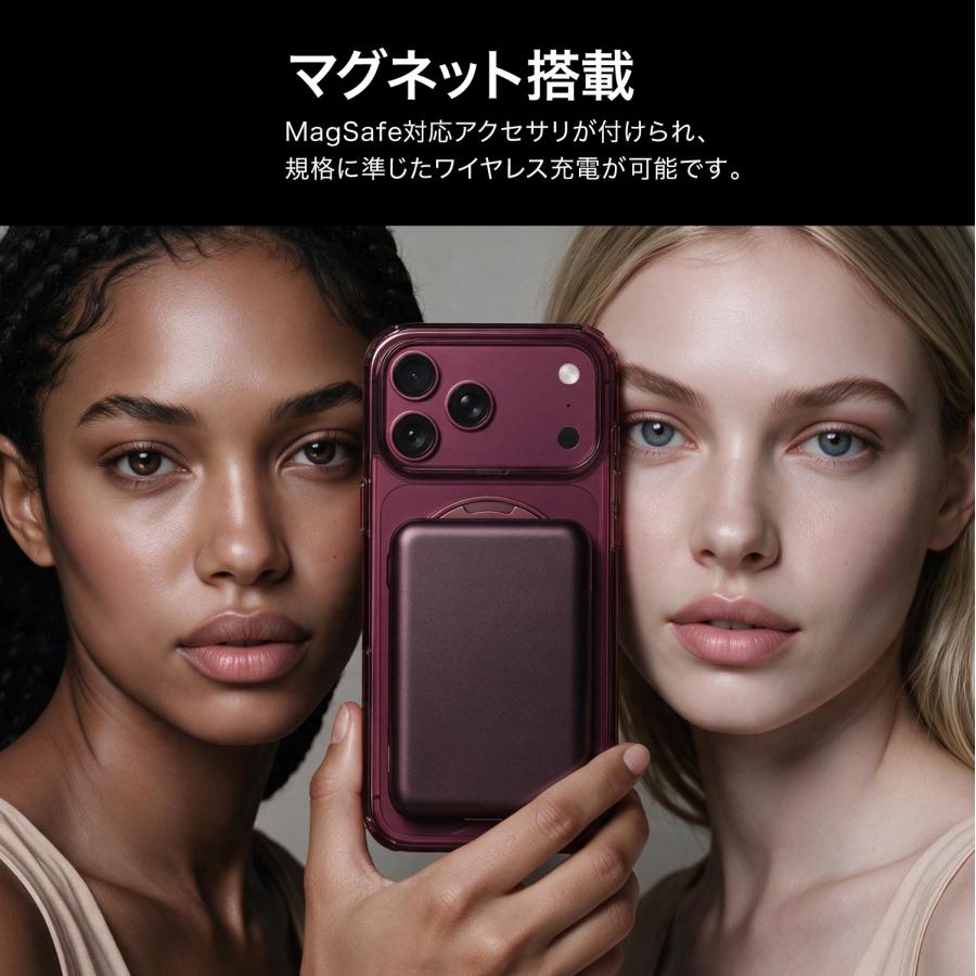 iPhone 18 Pro Max iPhone 17 Pro Max ケース MagSafe対応 回転 リング スタンド 耐衝撃 クリア スマホケース iPhone18 プロマックス 対応 Air Stand | RAPTIC | 04