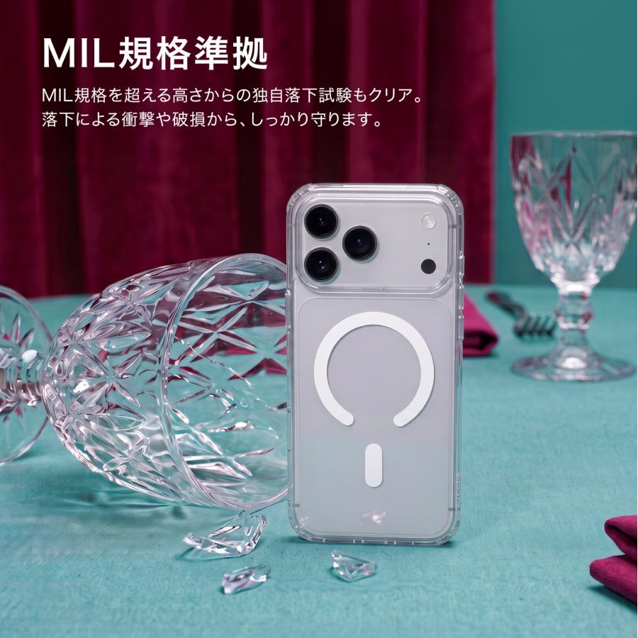 iPhone 18 Pro iPhone 17 Pro ケース MagSafe 対応 耐衝撃 MIL規格 クリア ハイブリッド スマホケース iPhone18Pro iPhone17 プロ 対応 RAPTIC Air Clear | RAPTIC | 02