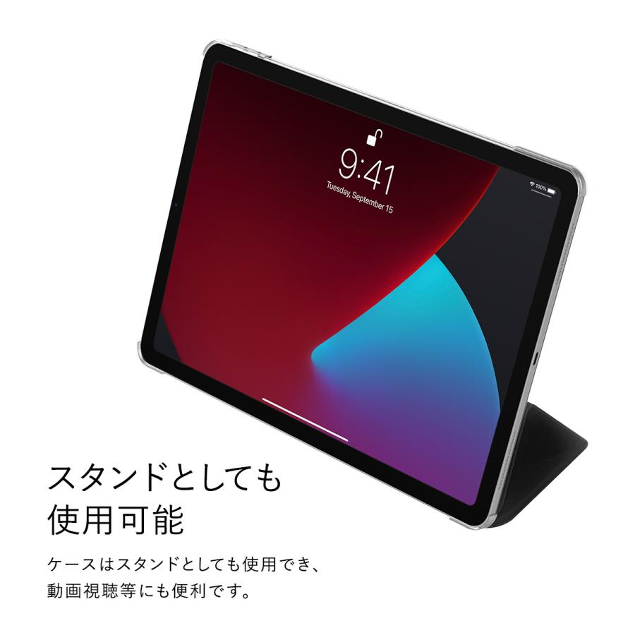 iPad Pro 11 2021 ケース 手帳型 レザー スタンド 付 ペンシル 充電 可 薄型 背面 透明 カバー iPadPro11 アイパッドプロ 第3世代 対応 RAPTIC Engage Folio | RAPTIC | 03
