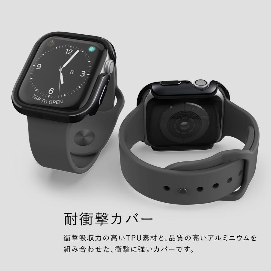 RAPTIC Apple Watch SE3 44mm ケース 耐衝撃 アルミ × TPU 衝撃 吸収