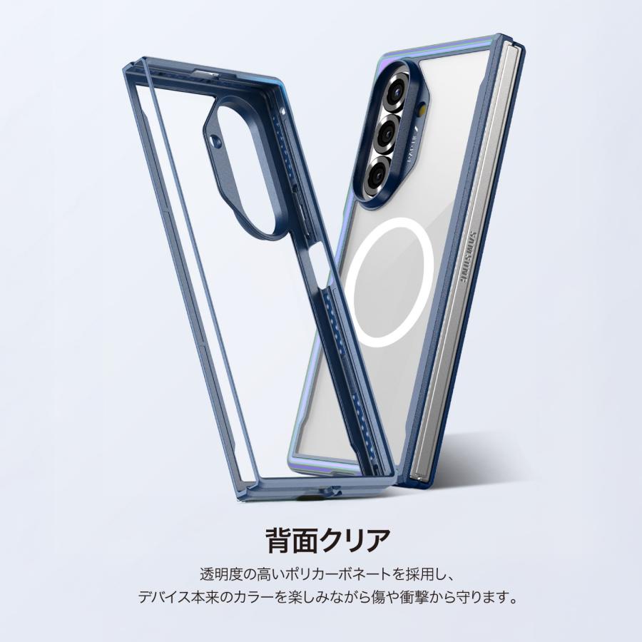 RAPTIC Galaxy Z Fold7 ケース クリア MagSafe 耐衝撃 スマホケース