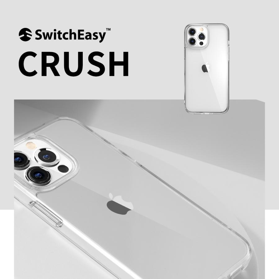 iPhone13Pro ケース MIL規格 クリア ストラップホール 透明 スマホケース 耐衝撃 クリアケース カバー iPhone 13 Pro アイフォン13プロ 対応 SwitchEasy CRUSH | SwitchEasy