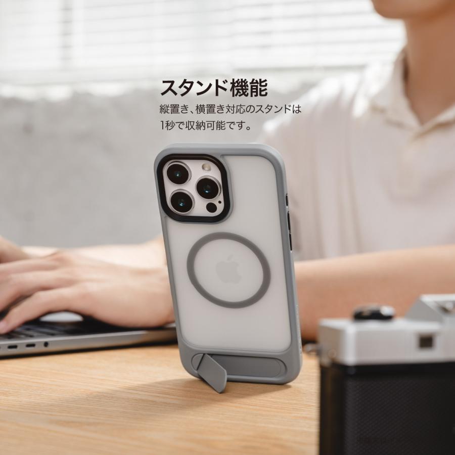 SwitchEasy iPhone 16 ケース クリア MagSafe 対応 縦置き 横